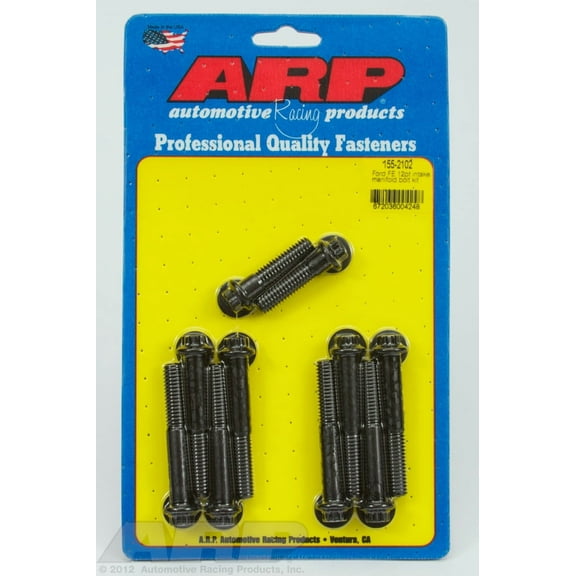 ARP 155-2102 Black Ford FE 12pt intake manifold bolt kit