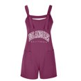 thumbnail image 4 of Drses Womens Summer Casual Suspender Printing Sleeveless Romper Loose Spaghetti Strap Shorts Overalls Jumpsuit with Pockets, 4 of 5