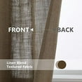 thumbnail image 3 of Cortinas de lino natural con textura y ojales para cocina, sala de estar, dormitorio, estilo rústico, 94 x 137 cm, 2 paneles, 3 of 8