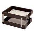 thumbnail image 1 of Dacasso a3622 Econo-Line Leather Double Letter Trays - Dark Brown, 1 of 1