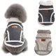 thumbnail image 4 of Ropa de otoño e invierno, chaleco de estilo británico de tela fresca y cálida, abrigos acogedores con cuello de piel para perros pequeños y medianos (M, gris) brillar  Electrónica, 4 of 5