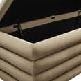 thumbnail image 6 of Mezzo Upholstered Performance Velvet Storage Bench in Taupe, 6 of 10