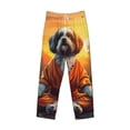 thumbnail image 6 of Daiia Cartoon Puppy Sunset Men's Sleep Pant with Pockets and Drawstring,Pajama Pants-X-Large, 6 of 9