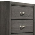 thumbnail image 2 of Benjara Erica Tall Dresser Chest, 5 Drawers, Gray Wood Finish, Metal Handles, 2 of 5