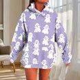 thumbnail image 2 of Makaor Cute Hoodies for Women Halloween Tunic Sweatshirt with Pockets Fleece Long Sleeve Pullover Oversized Tops, 2 of 5