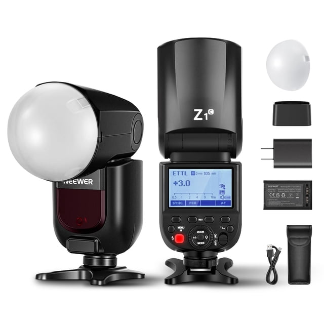 Cabezal redondo Flash Speedlite Neewer Z1-C TTL para Canon