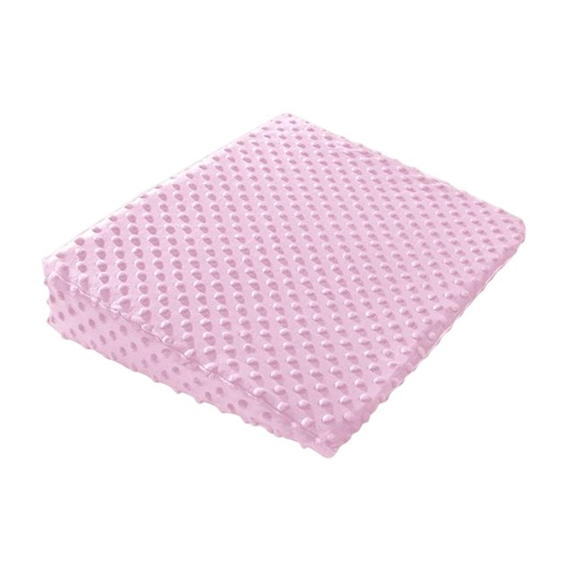 Almohada de cuña,Almohada de cuña de cama para cuña de sueño infantil,Almohada Lactancia Almohadas lado dormir,almohada de cuña para bebé para dormir de lado recién nacido,Funda Rosa