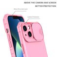 thumbnail image 6 of Dteck Slide Lens Protector Cover Case for iPhone 14 Plus, Slim Fit Thin Polycarbonate Protective Shockproof Rugged Military Grade Protective Kickstand Cover, Pink, 6 of 8