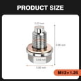 thumbnail image 4 of chasenew M12x1.5 Magnetic Oil Drain Plug, Magnetic Stainless Steel Oil Pan Drain Nut Bolt with 5PCS Copper Crush Washer Anti Leakage, Universal Leak-proof Replacement,Fits Most Cars,Motorcycles,Boats, 4 of 8