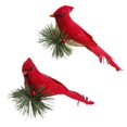 thumbnail image 2 of 10 Pcs Artificial Bird Simulation Foam Bird with Pine Picks Red Artificial Birds Decor with Clip Christmas Wedding Party Decor, 2 of 9