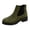 Green, variant on Women's Chunky Low Heeled Short Ankle Boots Fall Winter Comfortable Suede Elastic Slip on Booties for Casual Outing Daily Wear Black Size 5.5