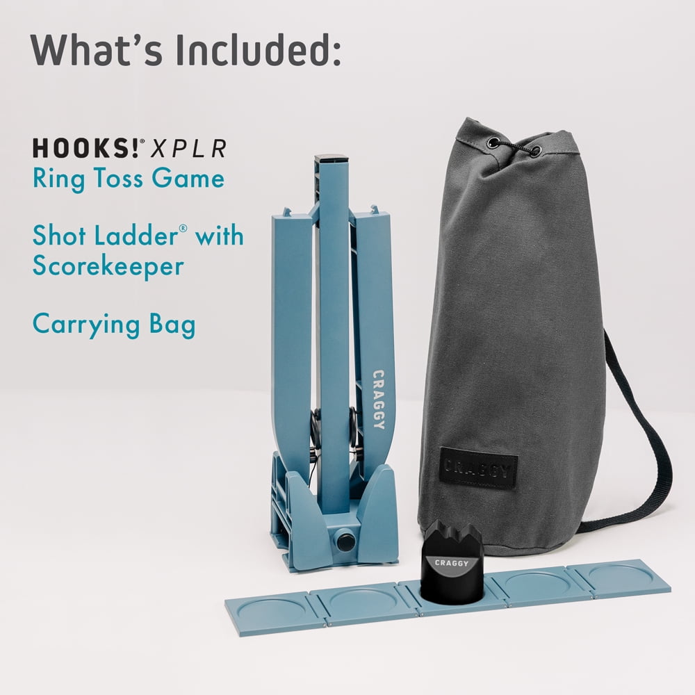 HOOKS! XPLR - Portable Metal Head to Head Ring Toss Game