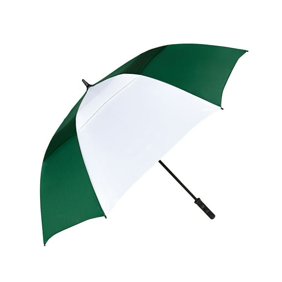 Natico Originals 60-83-GN-WH 64 in. Vented Tornado Umbrella, Green & White