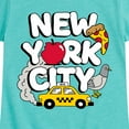 thumbnail image 3 of Instant Message - New York City Collage  - Toddler & Youth Girls Short Sleeve Graphic T-Shirt, 3 of 6