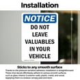 thumbnail image 3 of (2 Pack) Do Not Leave Valuables In Your Vehicle OSHA Notice Sign, 3 of 7