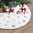 thumbnail image 3 of FMSHPON Stars Cartoon Pattern Xmas Christmas Tree Skirt Stand Mat for Holiday Party Decoration Indoor Outdoor 48 inches, 3 of 3