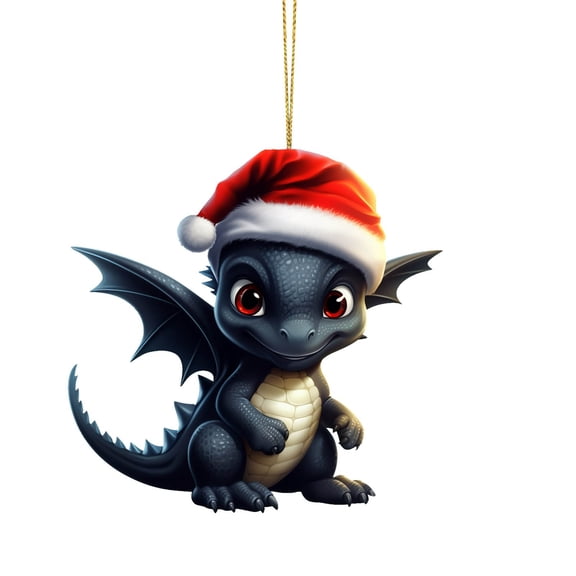 Zatoumnr Christmas Dragon Baby Acrylic Hanging Ornament, Unique Christmas Tree Hanging Pendant Christmas Hanging Ornament Party Holiday Supplies