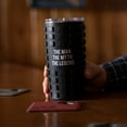 thumbnail image 2 of Pavilion Gift Company 14344 Fr The Man The Myth The Legend-20 oz Silicone Non-Slip Grip Travel Tumbler with BPA-Free Plastic Lid, 20 oz, Black, 2 of 6