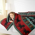 thumbnail image 7 of jejeloiu Boho Bohemian Print Queen Comforter Set,Western Cowboys Horse Bedding Sets,White Dreamcatcher Bedding Comforter Set For Boys Kids,Lightweight Bedroom Decorative Reversible,3pcs, 7 of 7