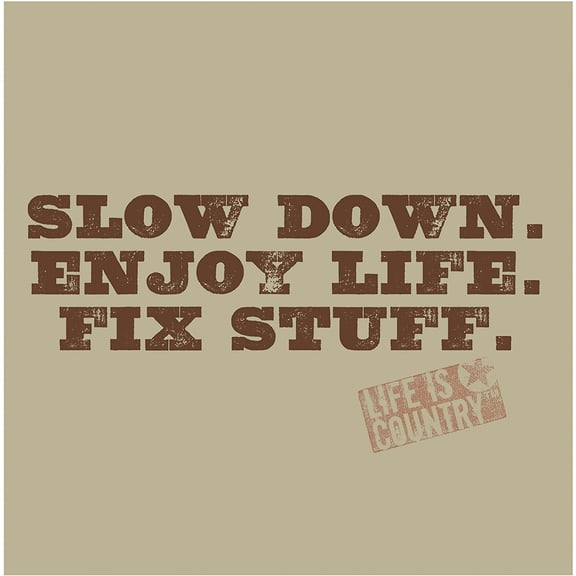 Thirstystone Occasions Drink Coasters, Set, Slow down. Enjoy life. Fix stuff.