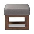 thumbnail image 4 of Baxton Studio Yashiya Mid-century Retro Modern Grey Fabric Upholstered Ottoman Stool, 4 of 6