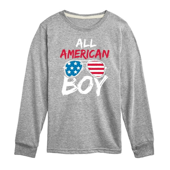Instant Message - All American Boy - Toddler & Youth Long Sleeve Graphic T-Shirt
