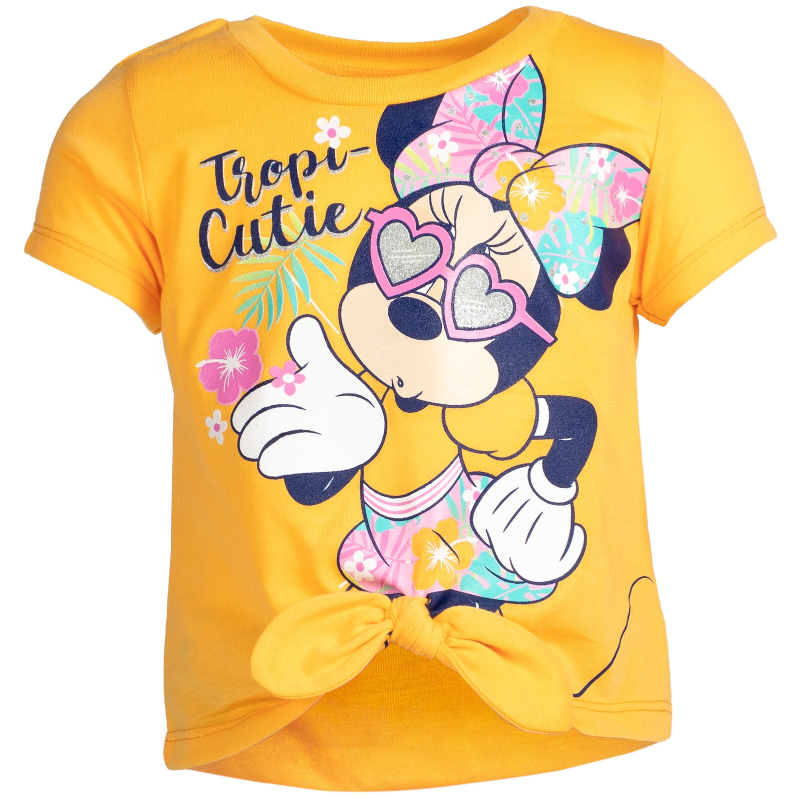 Disney Minnie Mouse Infant Baby Girls T-Shirt and Bike Shorts Outfit Set Infant to Little Kid