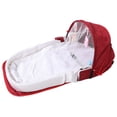 thumbnail image 3 of Moisés de viaje para bebé Moisés plegables portátiles Bolsa de transporte Cama de moisés Cápsula de viaje ligera Cama de viaje infantil con red y dosel Rojo, 3 of 5