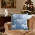 thumbnail image 1 of Cameland Sofa Cushion Cover With Velvet Bow, 1 of 7