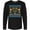 AB-Black, variant on Inktastic Happy Hanukkah Sweater Style Design with Menorah and Dreidel Long Sleeve T-Shirt
