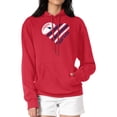 thumbnail image 4 of Women's G-III 4Her by Carl Banks  Red New England Patriots Heart Graphic Fleece Pullover Hoodie, 4 of 5