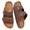 Brown, variant on Men Women Cork Footbed Sandals,Adjustable Strap Flat Leather Sandals for Daily Walking Beach Pool Shopping Travel
