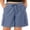 Light Blue, variant on CQONEPT Plus Size Cargo Shorts for Womens Drawstring Elastic Waist Shorts Summer Fshion Clothes with Pockets Khaki 2XL