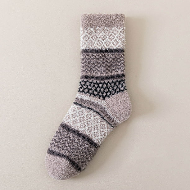 Calcetines para mujer, pantuflas, calcetines de invierno cálidos con forro polar, calcetines acogedores, suaves, gruesos y peludos, calcetines navideños para mujer
