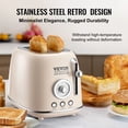 thumbnail image 5 of KFFKFF 2 Slice Stainless Steel Toaster Cancel Defrost Bagel with Removable Crumb, 5 of 9