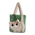 thumbnail image 3 of Bolso de mano Yinane de felpa verde, 3 of 8