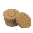 thumbnail image 1 of MasteelfCA 100PCS Gold-Cut 5-Inch 8-Hole 120 Grit Dustless Hook & Loop Sanding Discs Sandpaper Circular Pads, 1 of 7