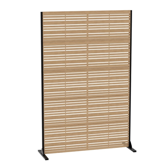 Bstjewey 72" H x 47" W Matte Khaki Metal Outdoor Panel Privacy Screen