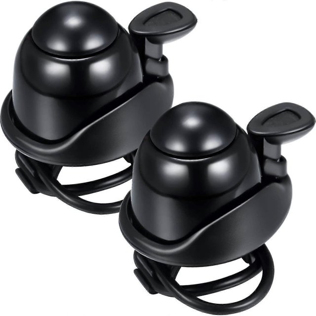 2 Piece Bike Bell Adjustable Bike Bell Horn With Loud Sound Adult Mini Bike Bell (black)