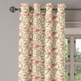 thumbnail image 2 of Ambesonne Rose Grommet Curtain, Rustic Floral Classical, 50" x 108", Pale Yellow Dark Coral, 2 of 6