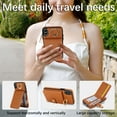 thumbnail image 6 of Allytechgroup iPhone XS Max Wallet Case, Ring Holder Stand Cards Slots Shockproof Retro Flip Back Cover Phone Case for Apple iPhone XS Max, Brown, 6 of 8