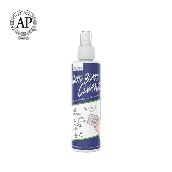 Loukin Non-Toxic Dry Erase Spray, Low-Odor Whiteboard Cleaner, 8.5 fl oz