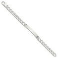 thumbnail image 5 of Diamond2Deal 925 Sterling Silver Curb Chain ID Bracelet for Men 7", 5 of 8