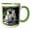 Green/White, variant on 3drose, African Monkey, 11oz Mug