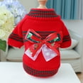 thumbnail image 6 of CuiLiyq Christmas Dog Sweater with Bowknot, Pet Knitwear Clothes Cat Winter Warm Pullover Outfits, Cold Weather Xmas Sweatshirt for Puppy Kitten Chihuahua (Red, M), 6 of 6