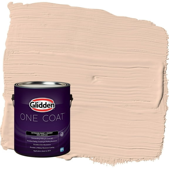 Glidden One Coat Scotchtone / Orange Satin Exterior Paint with Primer, 1 Gallon