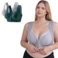 thumbnail image 4 of 2pcs Set Front Closure Bras for Women Everyday Bras Seamless Lifting Support Bras Daily Wear Front Hook Bra Bras for Women Full Coverage Push up Bra Maternity Front Opening Bra,Multicolor,XXXXXL, 4 of 7