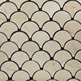 thumbnail image 2 of Crema Marfil Marble Honed Fan Mosaic Tile Sample, 2 of 4