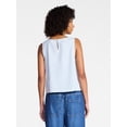 thumbnail image 4 of Time and Tru Women’s Linen Blend Sleeveless Top, Sizes XS-XXXL, 4 of 6
