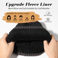 thumbnail image 2 of Winter Beanie Hat for Men Women: Warm Fleece Lined Beanie Knit Ski Stocking Cap Cuffed Cap for Cold Weather Running, 2 of 7